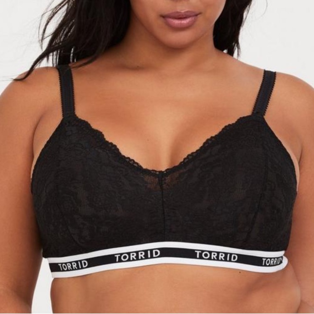 Unlined Lace Torrid Logo Bralette